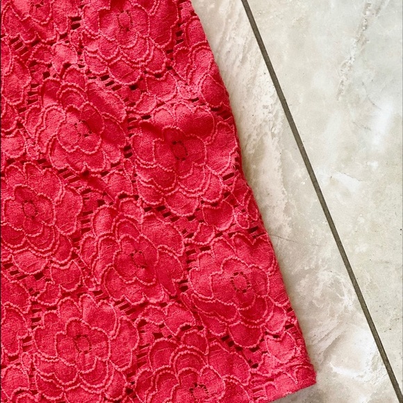 Red Lace Summer Dress - Picture 5 of 7